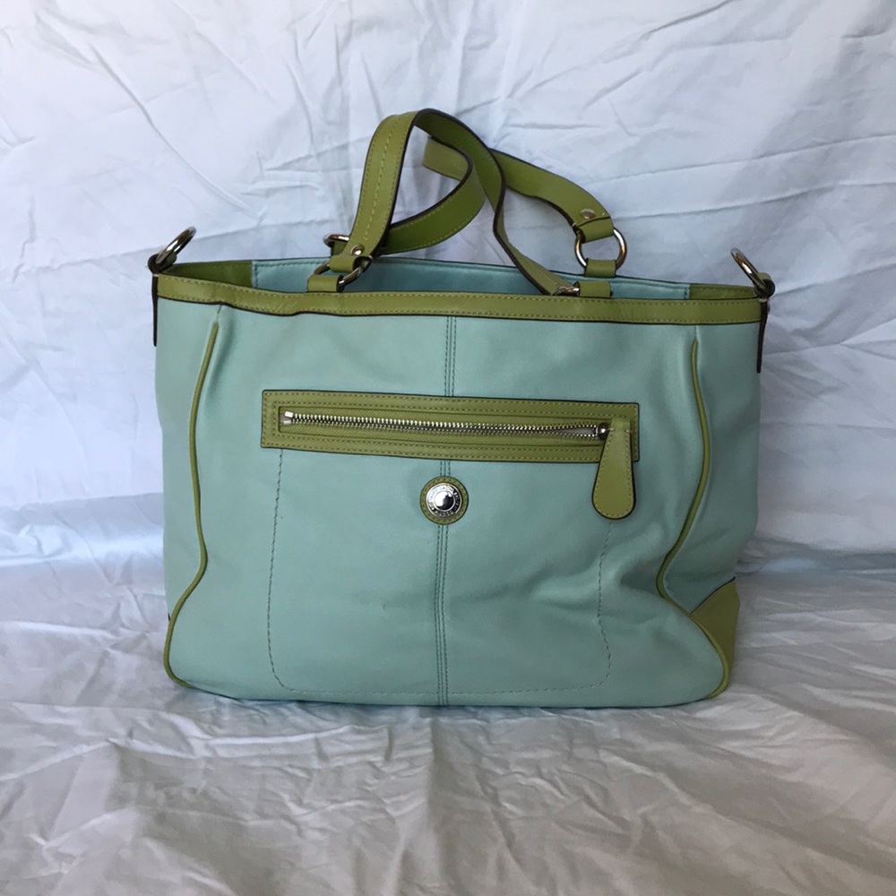 Authentic Coach purse ——— Light Blue and green